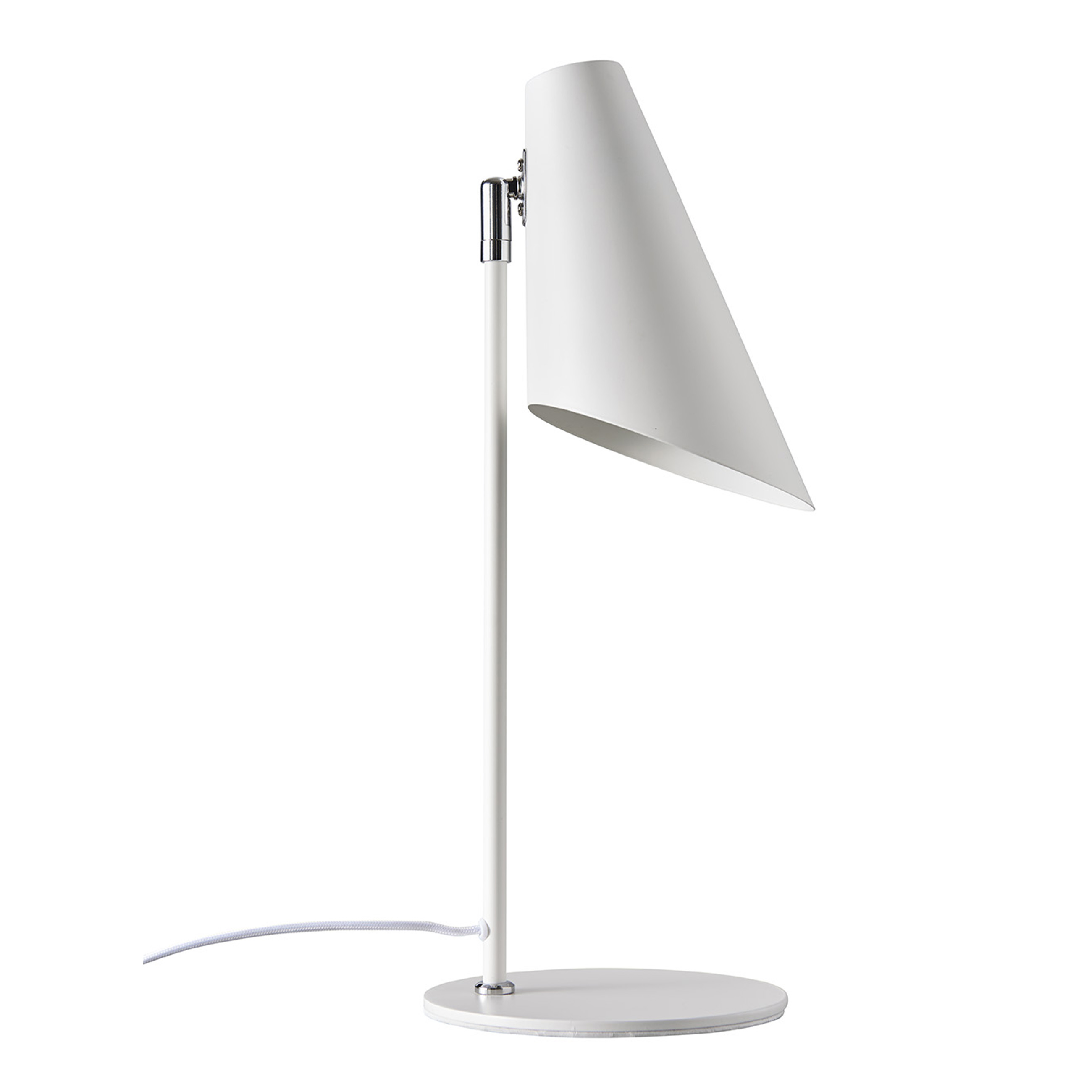 Lampa stołowa Cale biała w minimalistycznym stylu z metalu – grafika-1.