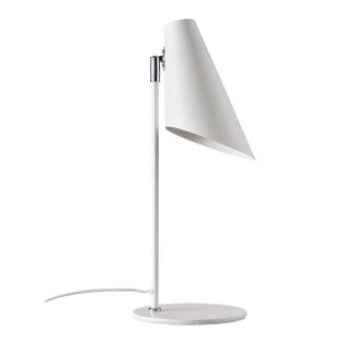 Lampa stołowa Cale biała w minimalistycznym stylu z metalu – grafika-1.