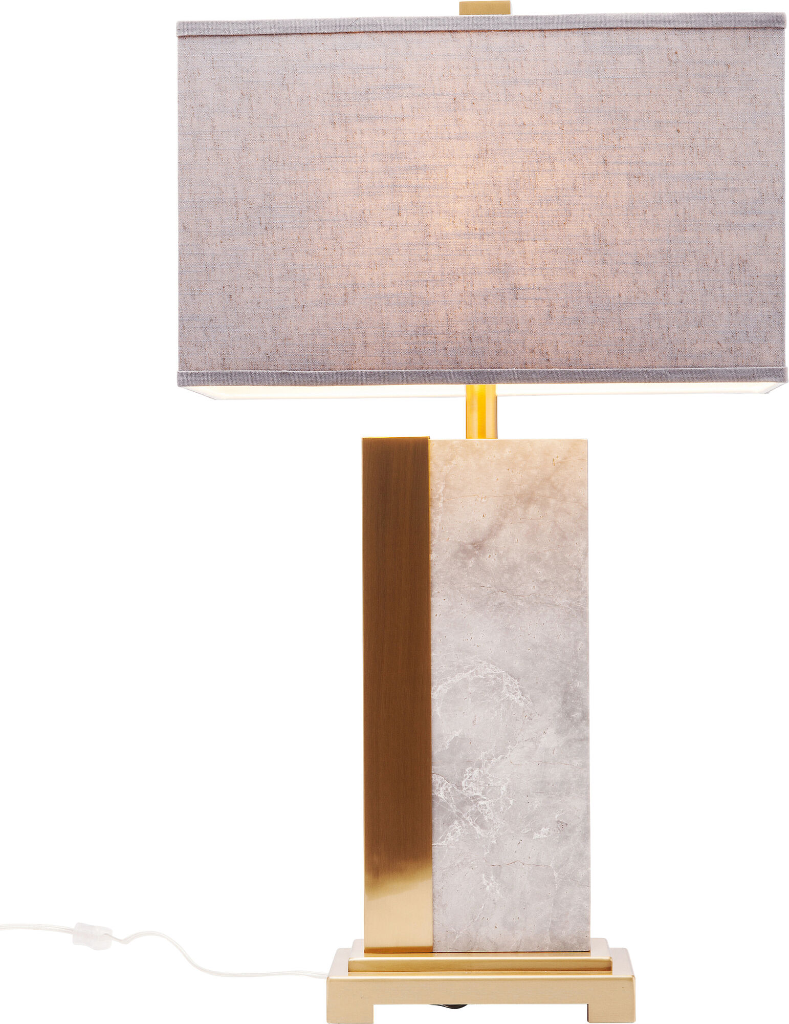 Lampa stołowa Charleston Marble 44x80 cm szara – obraz-1