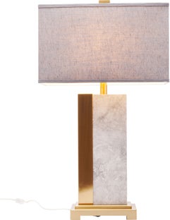 Lampa stołowa Charleston Marble 44x80 cm szara – obraz-1