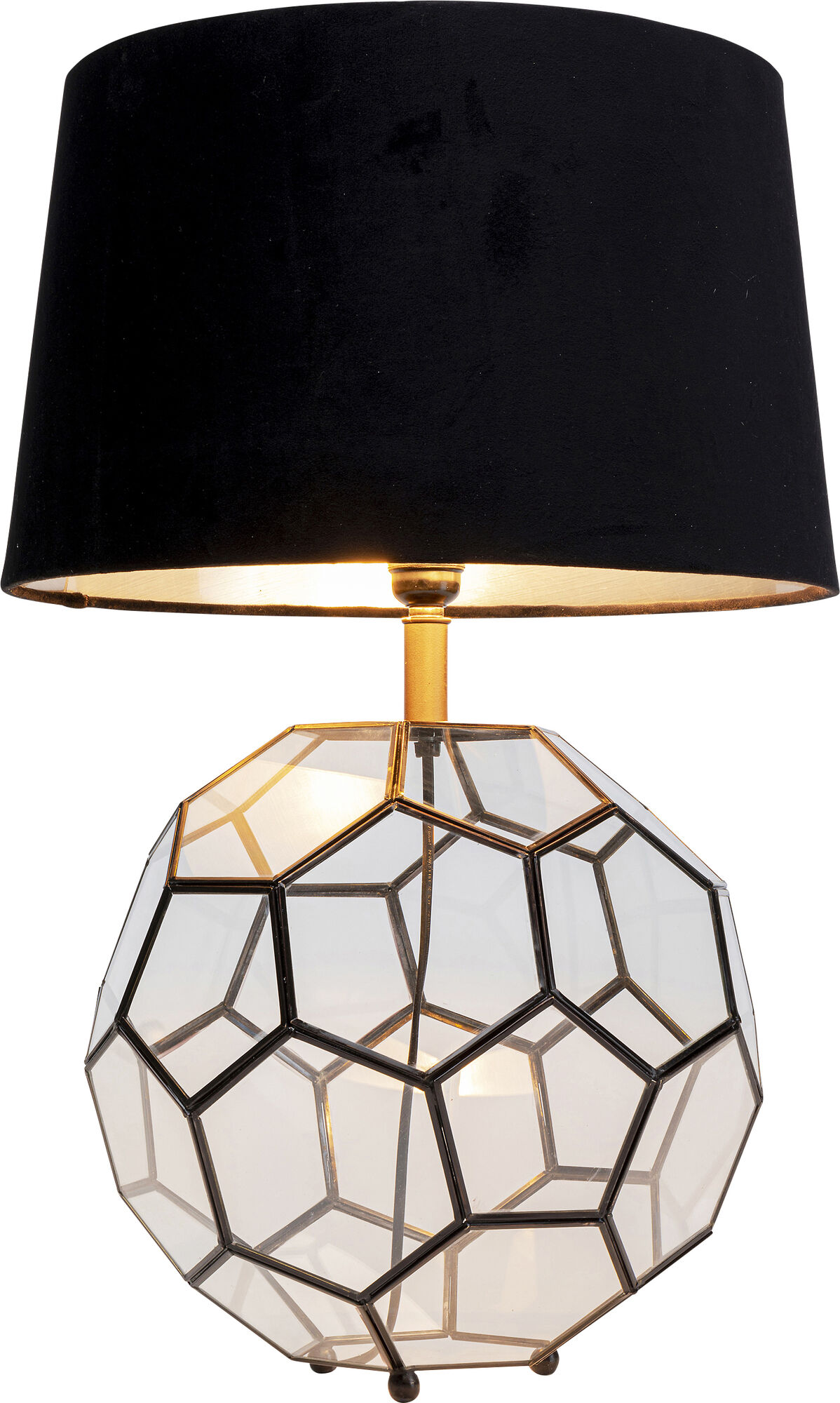 Lampa stołowa Cubic 23x30 cm czarno-transparentna – obraz-1