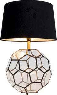 Lampa stołowa Cubic 23x30 cm czarno-transparentna – obraz-1