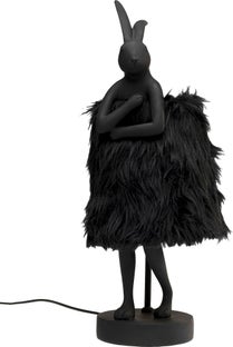 Animal Rabbit Fur Pöytävalaisin - Musta/Kulta, 50 cm – kuva-1.