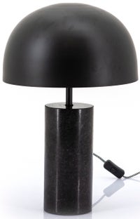 Lampa stołowa metalowa czarna Ø32x49 cm – obraz-1