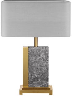 Elegancka lampa stołowa z marmuru szaro-złota do nowoczesnych wnętrz – grafika-1.
