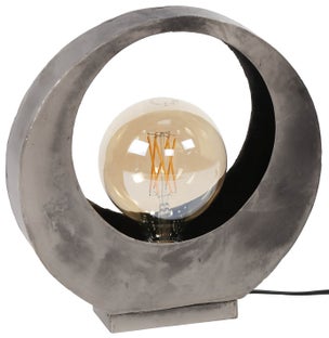 Lampa stołowa Full Moon 30x32 cm srebrna postarzana – grafika-1.