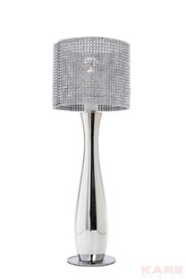 Lampa stołowa Glamour 15x40 cm srebrna – obraz-1