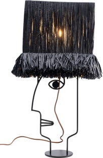 Lampa stołowa metalowa czarna 30x66 cm – obraz-1