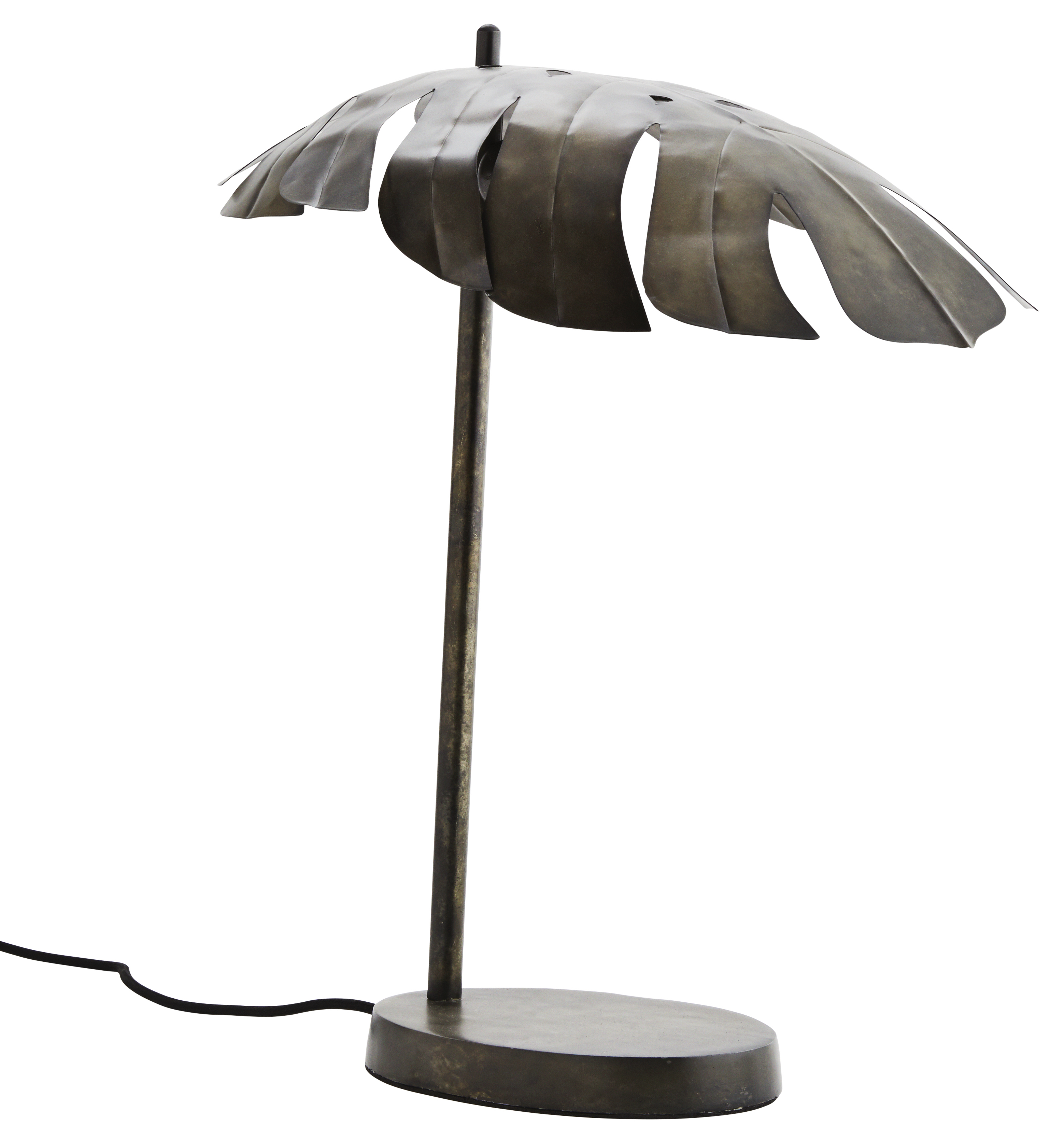 Lampa stołowa aluminiowa szara 20x50 cm – obraz-1