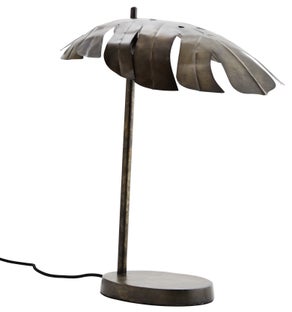 Lampa stołowa aluminiowa szara 20x50 cm – obraz-1