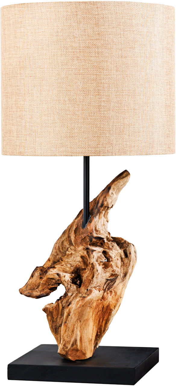 Lampa stołowa Hypnotic z naturalnego drewna beżowy klosz nowoczesny styl – grafika-1.