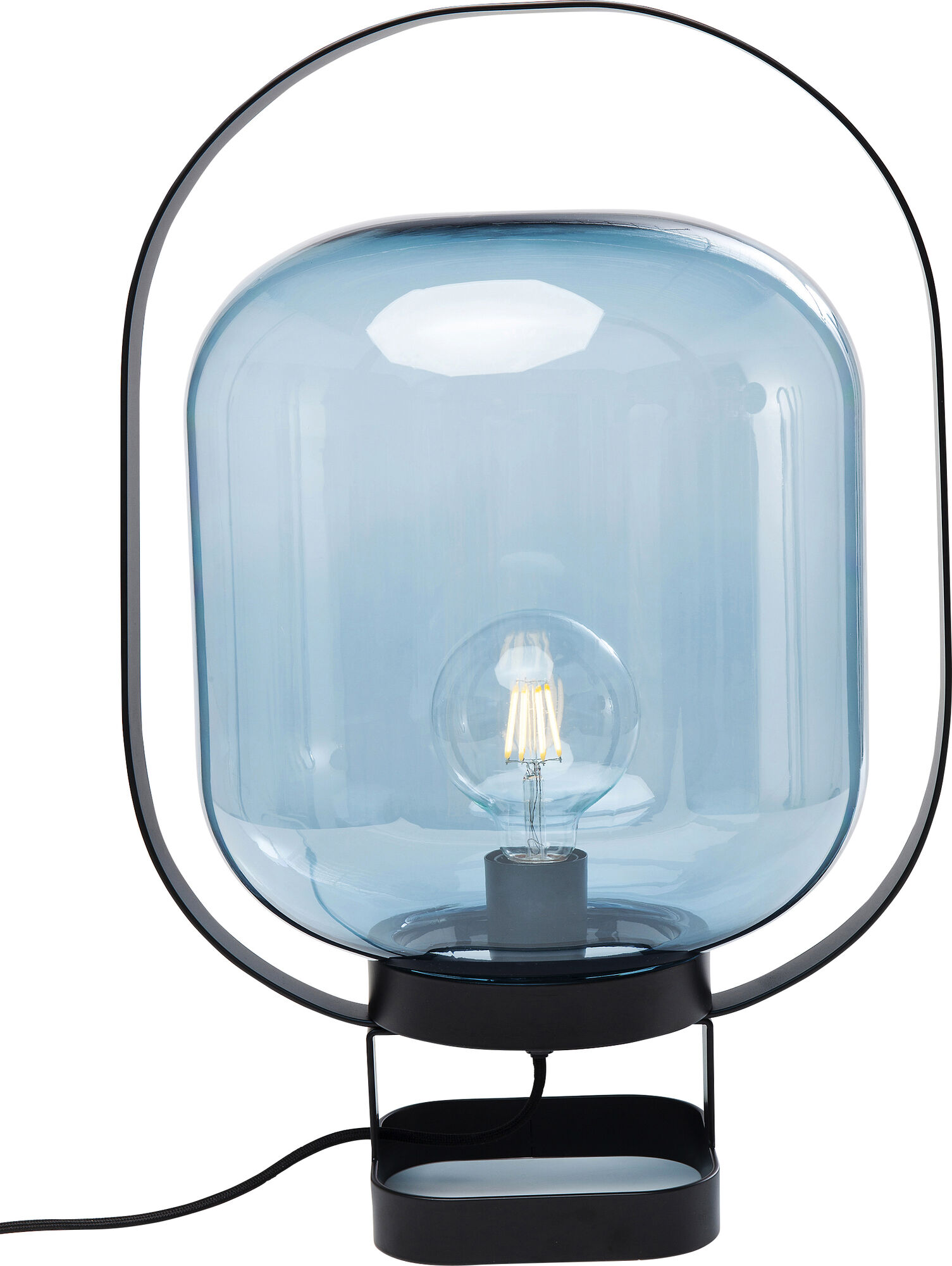 Lampa stołowa Jupiter 35x54 cm niebiesko-czarna – obraz-1