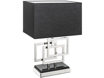 Lampa stołowa srebrno-czarna 40x56 cm – grafika-1.