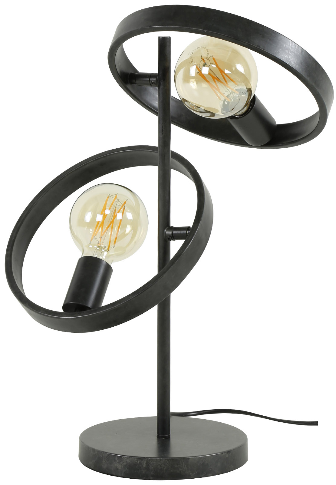 Lampa stołowa loft 2xE27 metalowa antracytowa 53 cm – grafika-1.