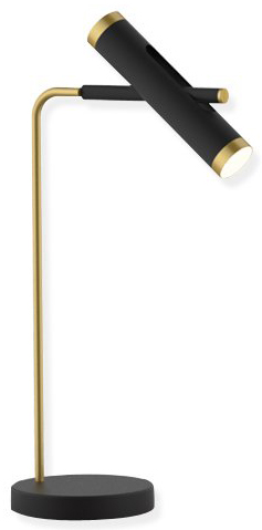 Lampa stołowa Lunette No.1 LED 29x64 cm czarna – obraz-1