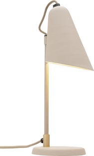 Lampa stołowa mała stalowa kolor beż 32 cm – obraz-1