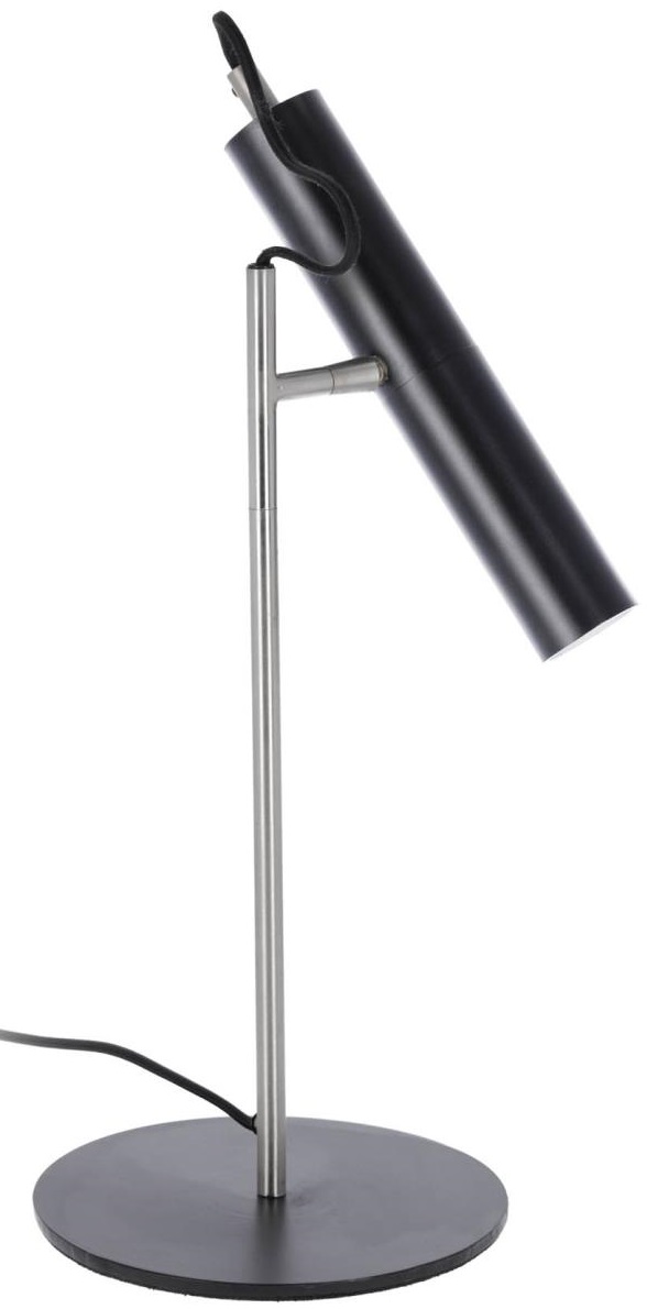 Lampa stołowa metalowa czarna 20x47 cm – obraz-1
