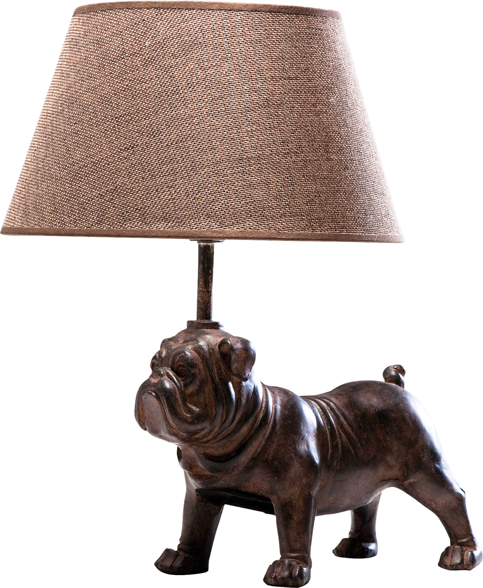 Lampa stołowa Mops 32x35 cm brązowa – grafika-1.