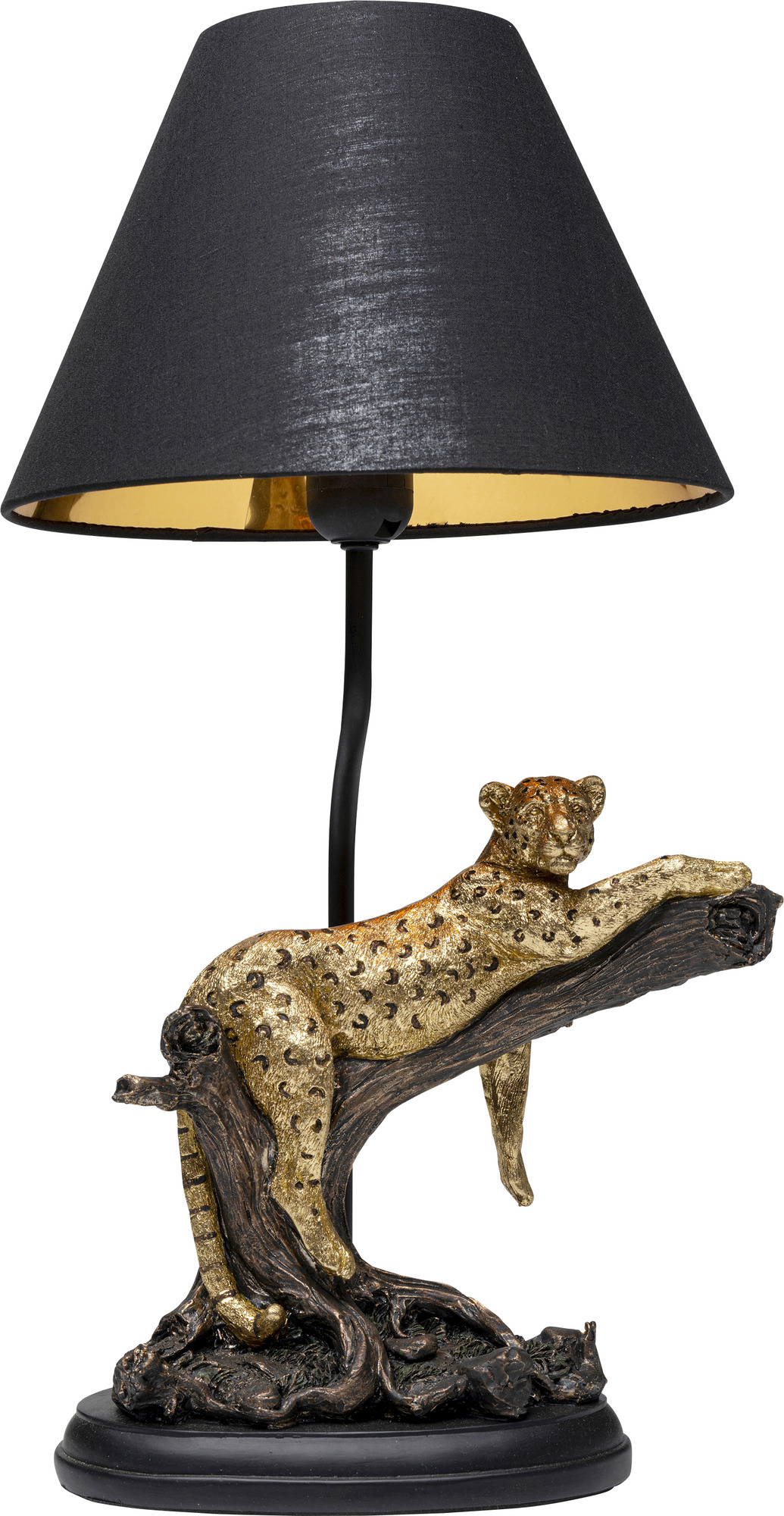 produkt: Bordslampa Relax Leopard - Guld, svart, 50cm.