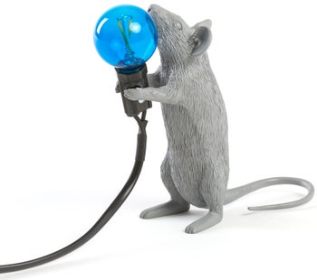 Lampa stołowa Mouse Step 13x15 cm szara – obraz-1