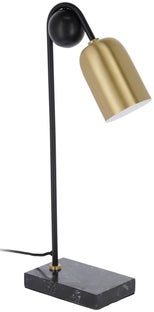 Lampa stołowa metalowa czarna 28x60 cm – obraz-1