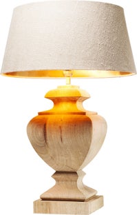 Lampa stołowa Nature Art 50x74 cm beżowo-drewniana – obraz-1