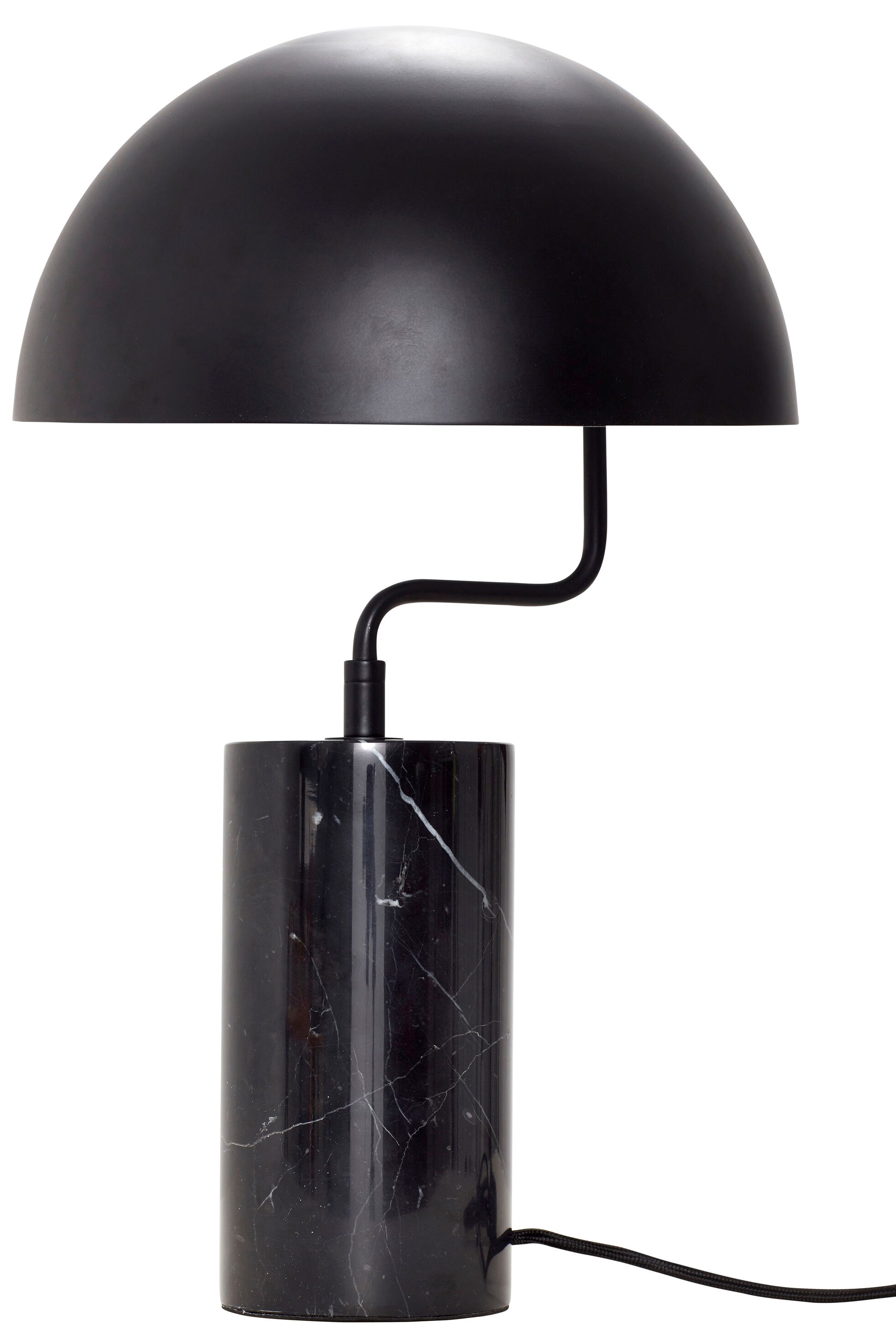 Lampa stołowa marmur czarna Ø38x48 cm – obraz-1