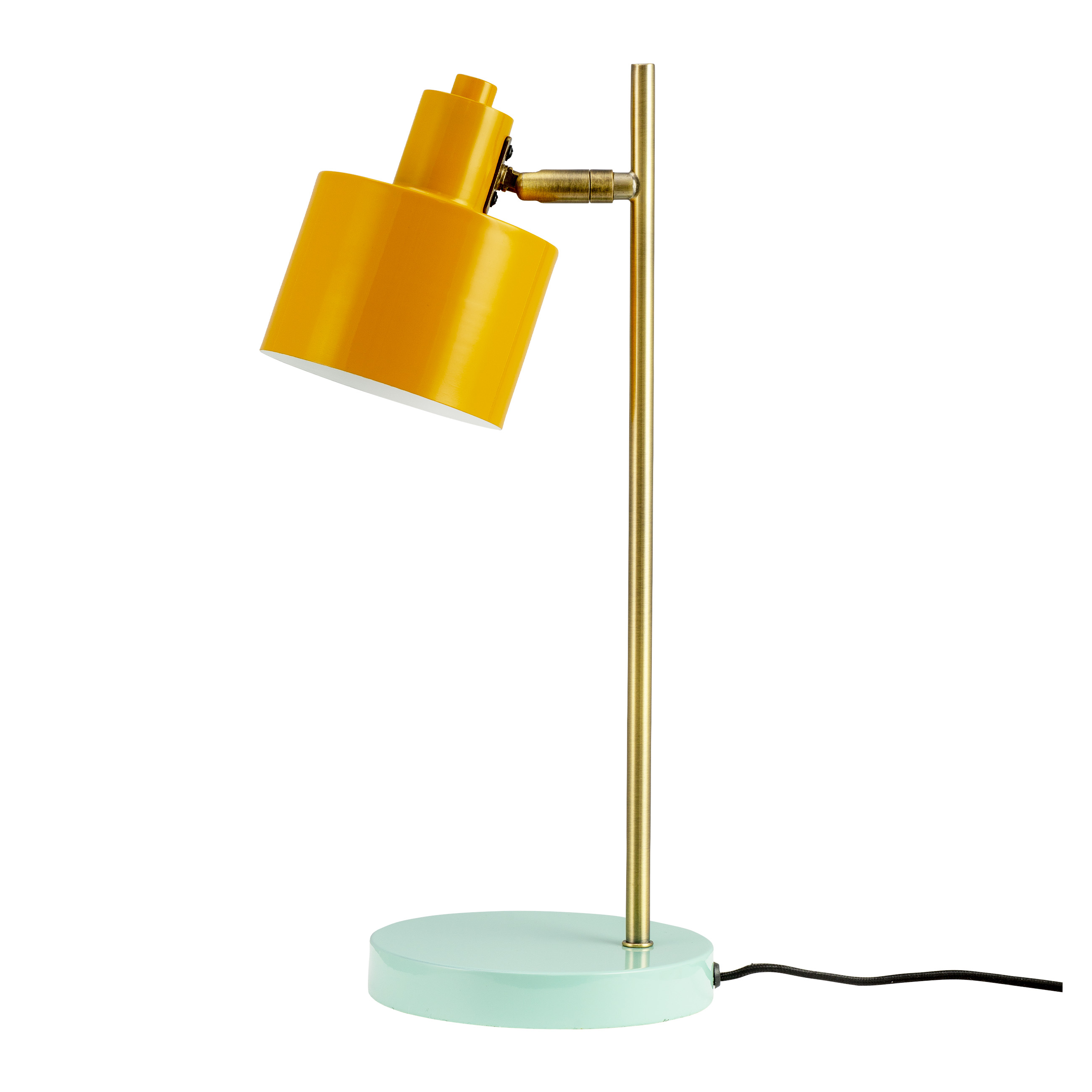 Lampa stołowa Ocean curry mosiądz turkusowy nowoczesny design – grafika-1.
