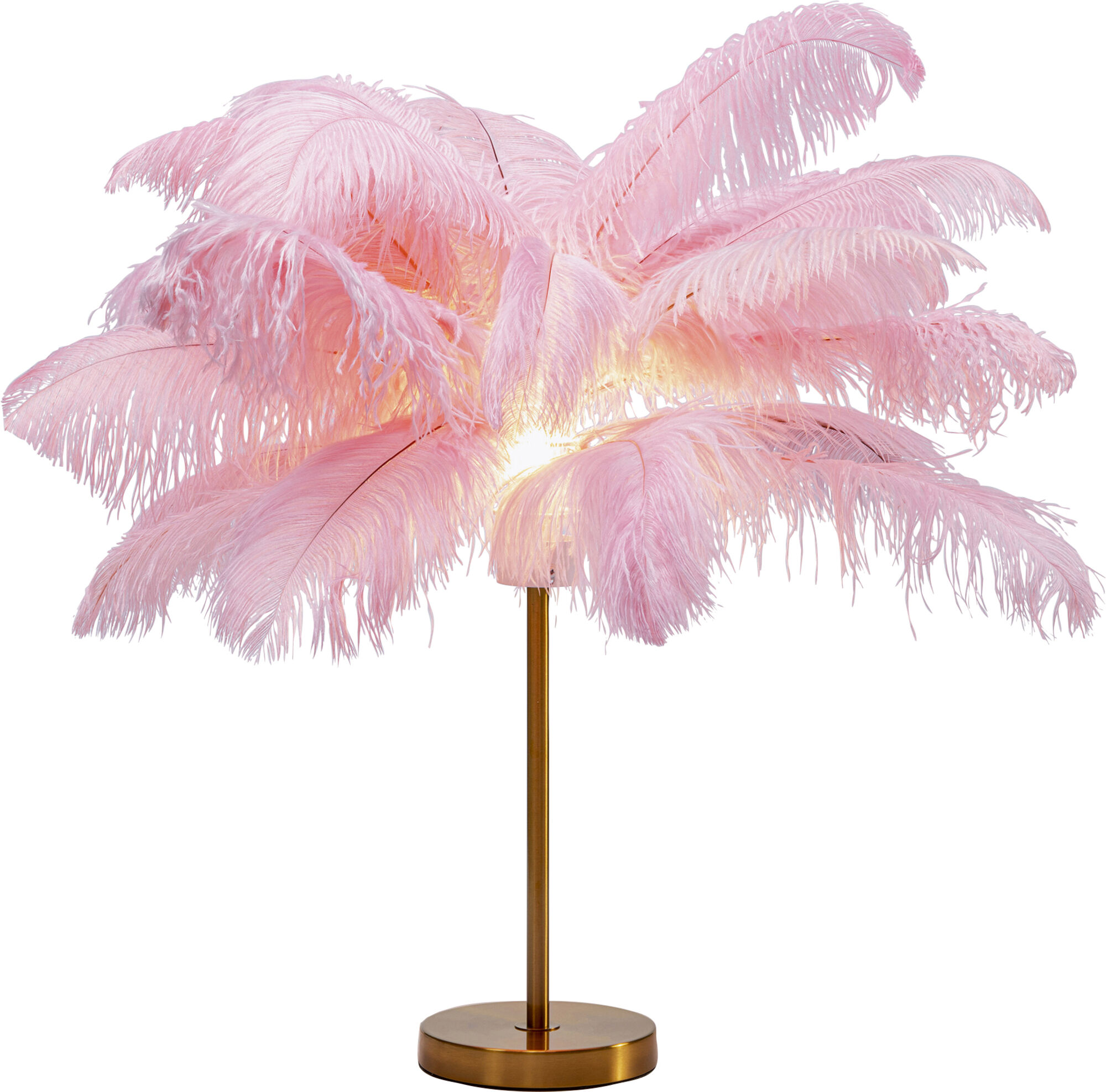 Palme fjer skrivebordslampe, pink – billede-1.