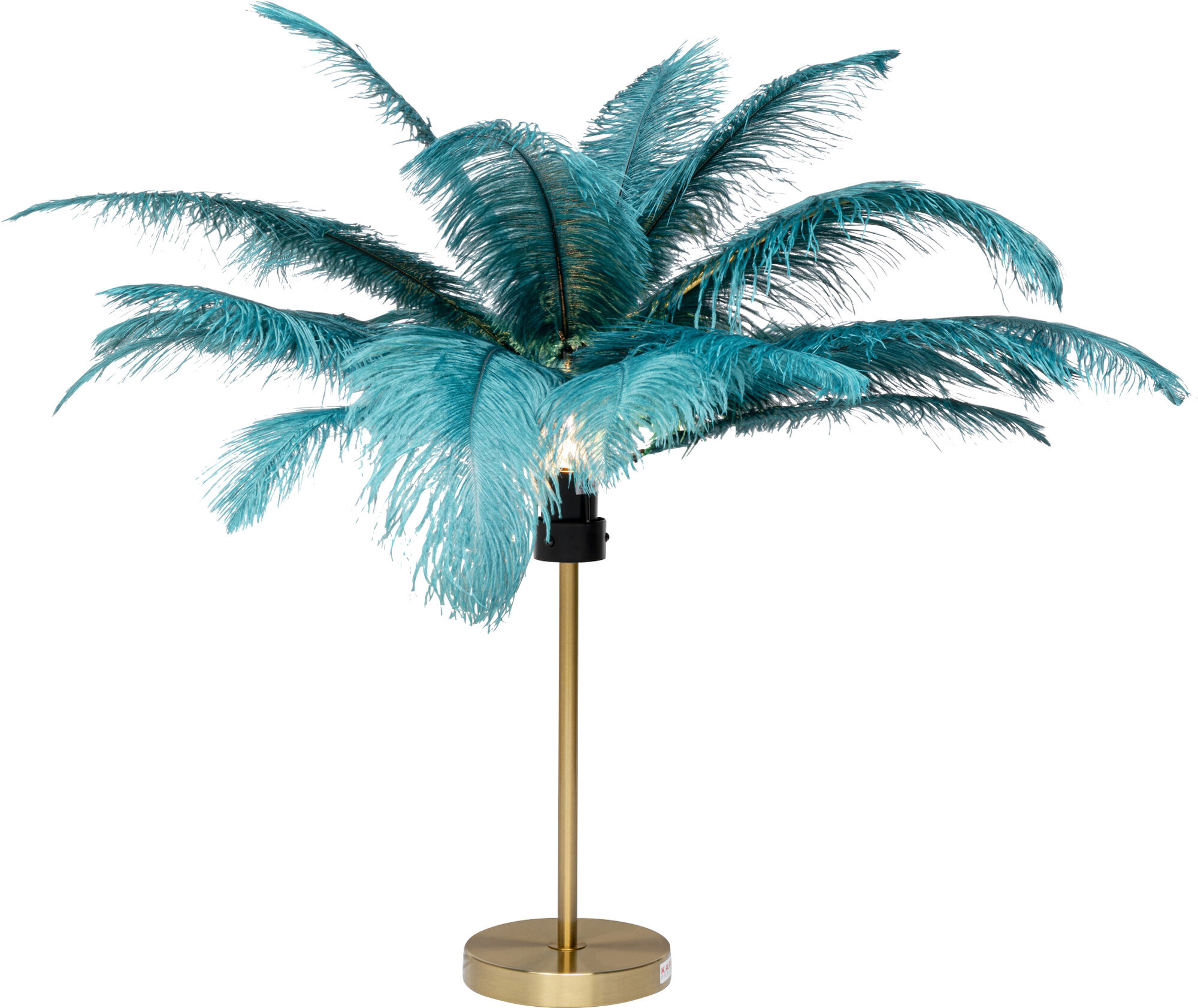 Palme fjer bordlampe, grøn – billede-1.