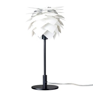 Lampa stołowa PineApple xs biała czarna z metalową podstawą i akrylowymi elementami – grafika-1.