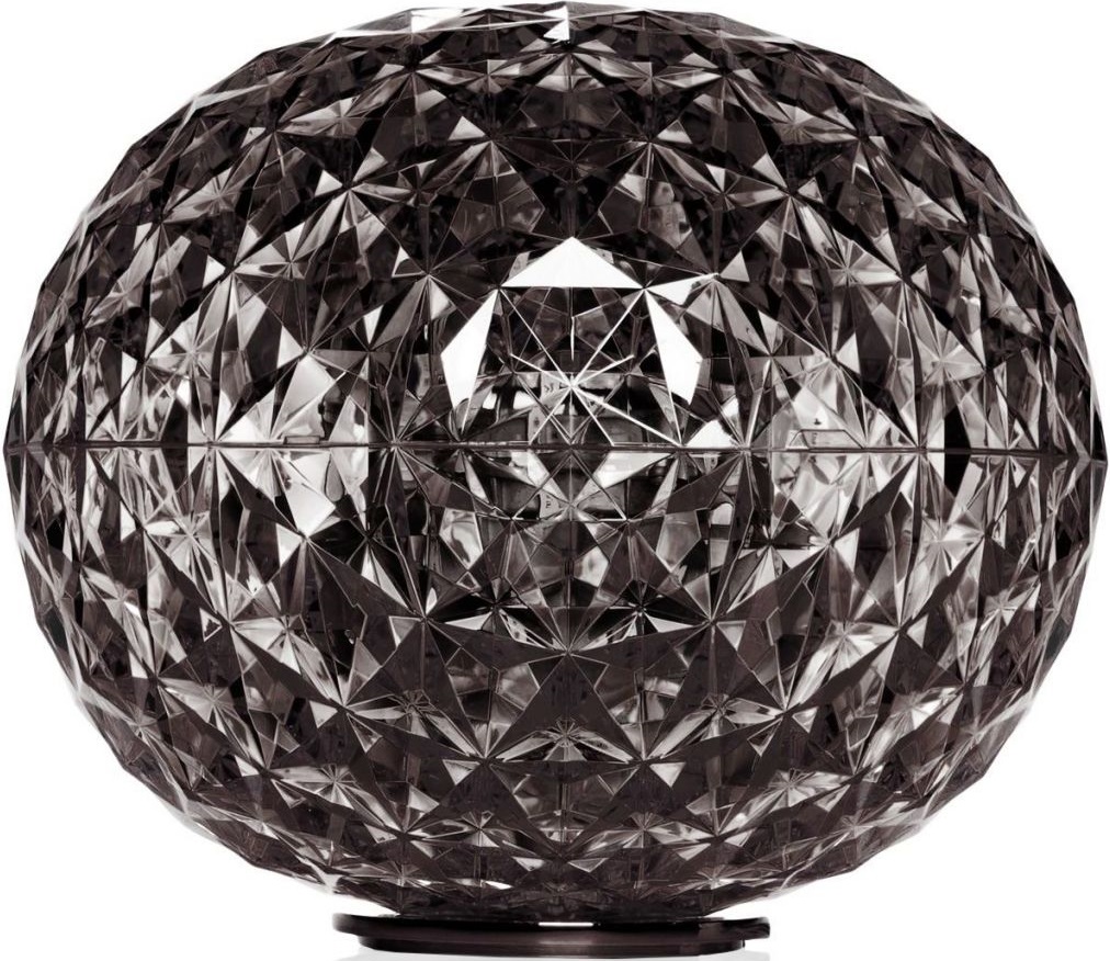 Lampa stołowa Planet Ø31x28 cm przydymiona – obraz-1
