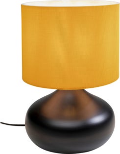 Fekete - Sárga Hit Parade Asztali Lámpa 29cm – kép-1.