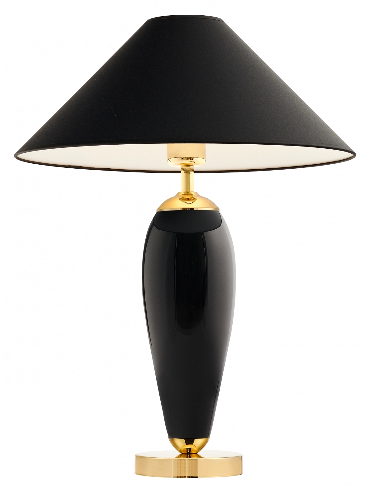 Lampa stołowa Rea Gold ∅44x60 cm czarna – obraz-1