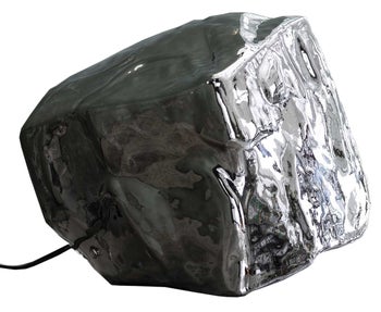 Lampa stołowa metalowa srebrna 28x28 cm – grafika-1.