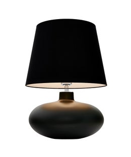 Lampa stołowa Sawa Ø38x55 cm grafitowa/czarna – obraz-1