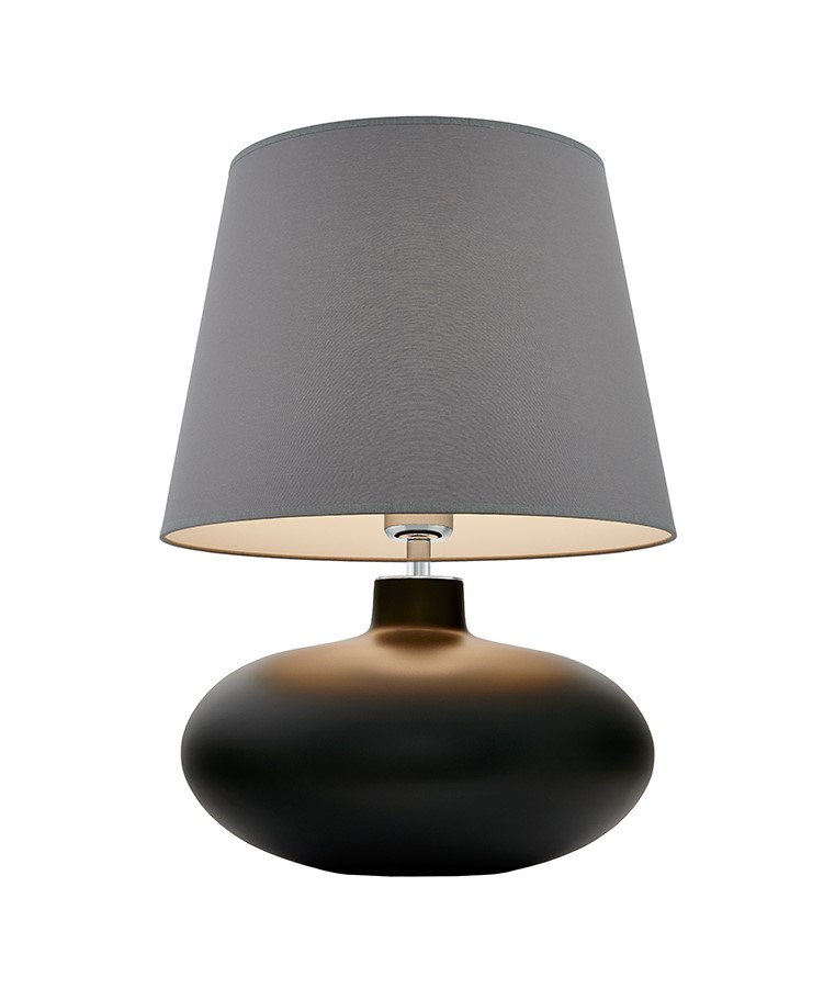 Lampa stołowa Sawa Ø38x55 cm grafitowa/szara – obraz-1