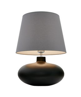 Lampa stołowa Sawa Ø38x55 cm grafitowa/szara – obraz-1