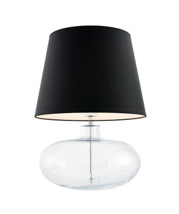 Lampa stołowa Sawa Ø38x55 cm transparentna/czarna – obraz-1