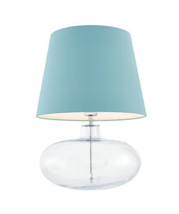 Lampa stołowa Sawa Ø38x55 cm transparentna/morska – obraz-1