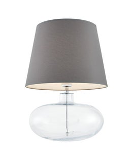 Lampa stołowa Sawa Ø38x55 cm transparentna/szara – obraz-1