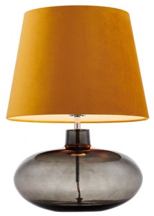 Lampa stołowa Sawa Velvet ∅38x55 cm przydymiona-złota – obraz-1