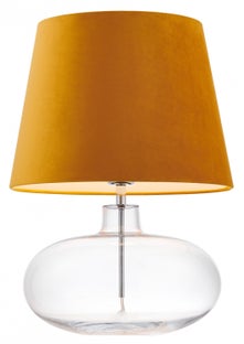 Lampa stołowa Sawa Velvet ∅38x55 cm transparentna-złota – obraz-1