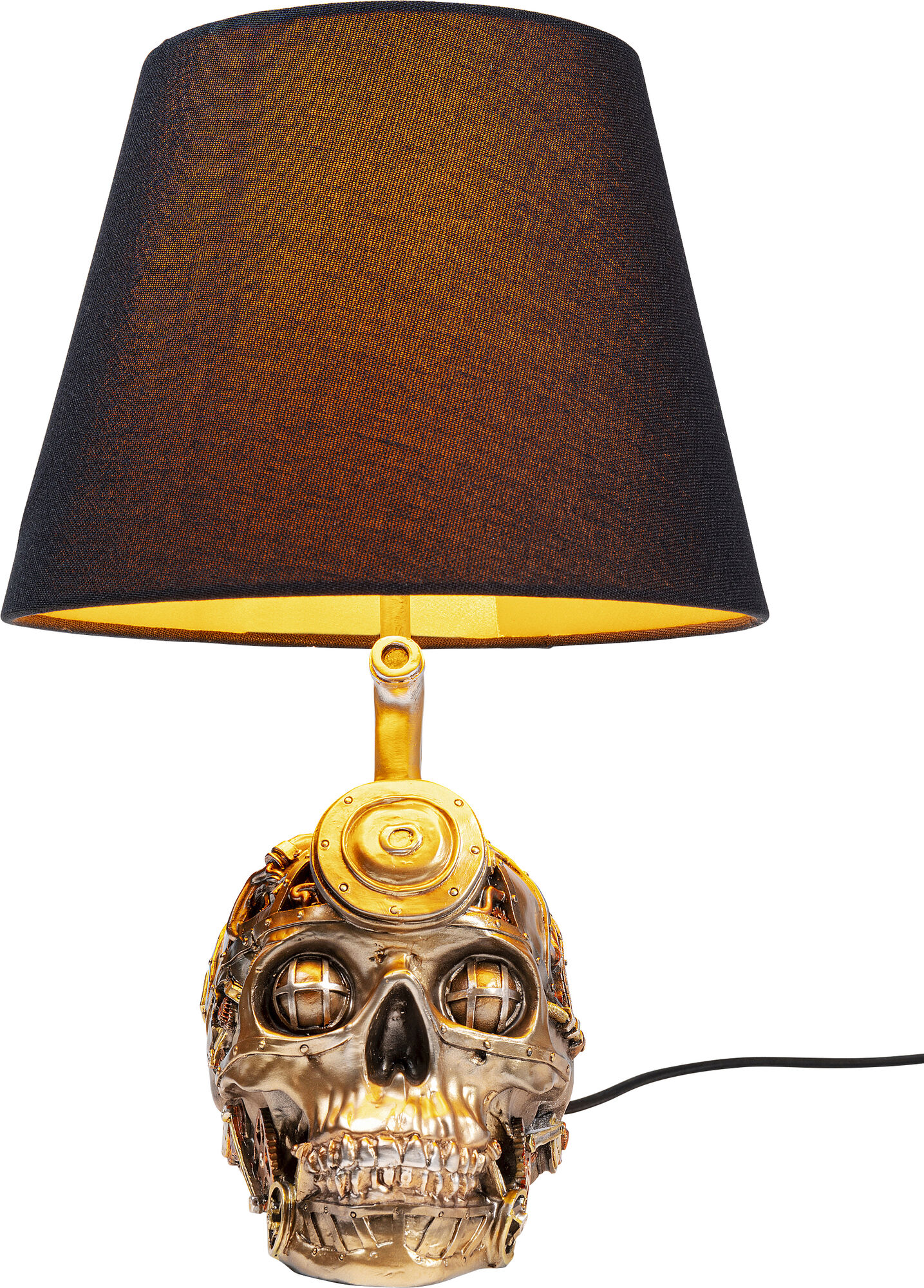 Lampa stołowa Skull 25x38 cm złota – obraz-1