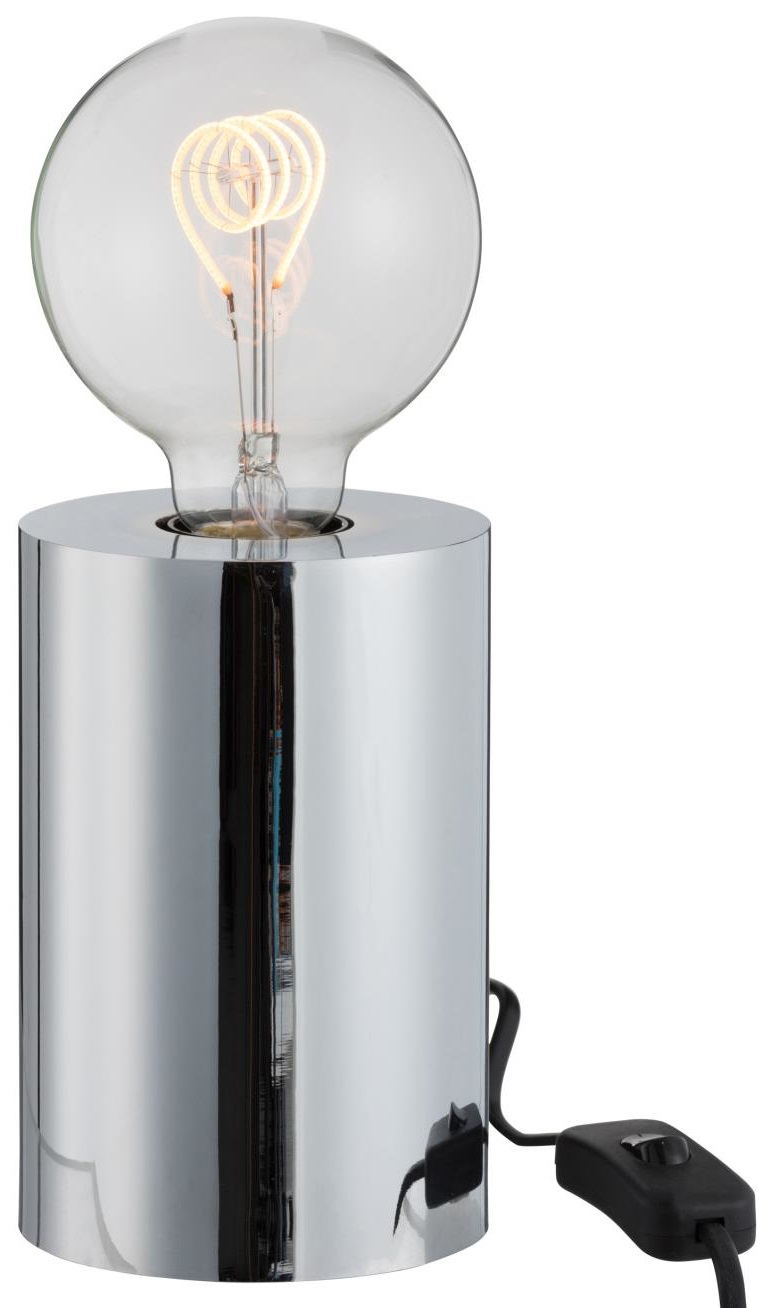 Lampa stołowa Socket On Foot Ø10x15 cm srebrna – obraz-1