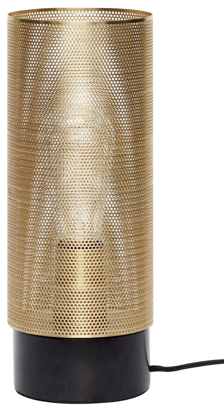 Lampa stołowa LED marmur złota Ø12x31 cm – obraz-1