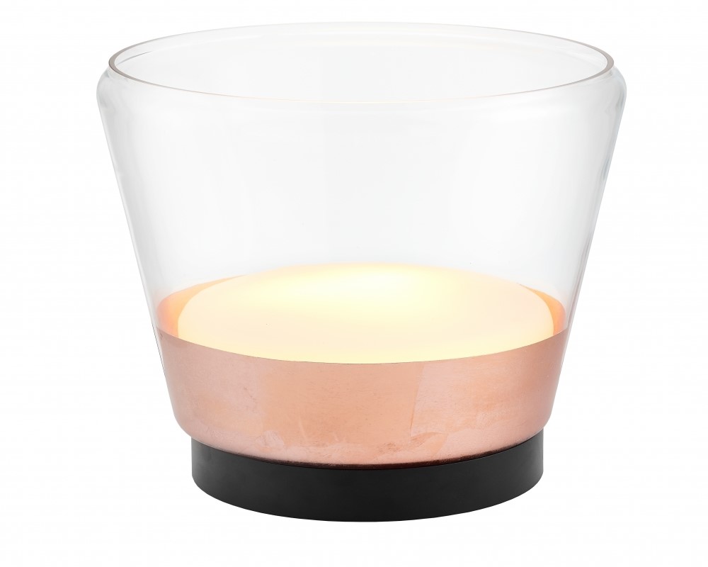 Lampa stołowa Spirit L LED ∅40x33 cm transparentna-miedziana – obraz-1