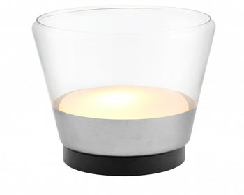 Lampa stołowa Spirit L LED ∅40x33 cm transparentna-srebrna – obraz-1