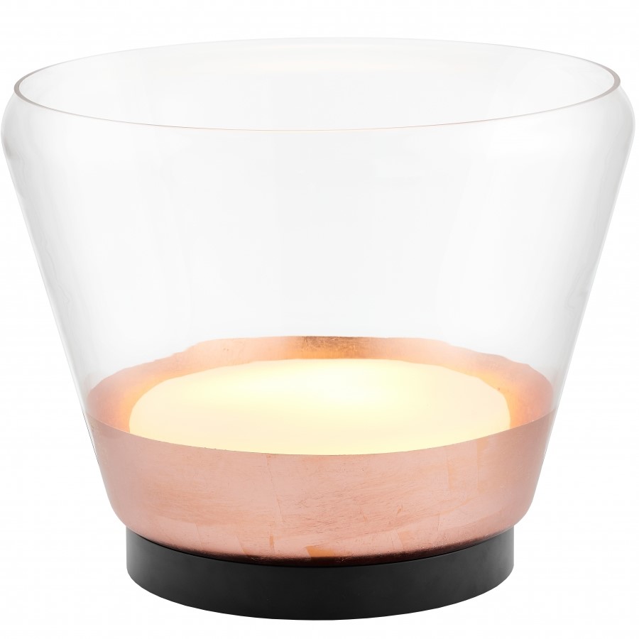 Lampa stołowa Spirit XL LED ∅47x38 cm transparentna-miedziana – obraz-1