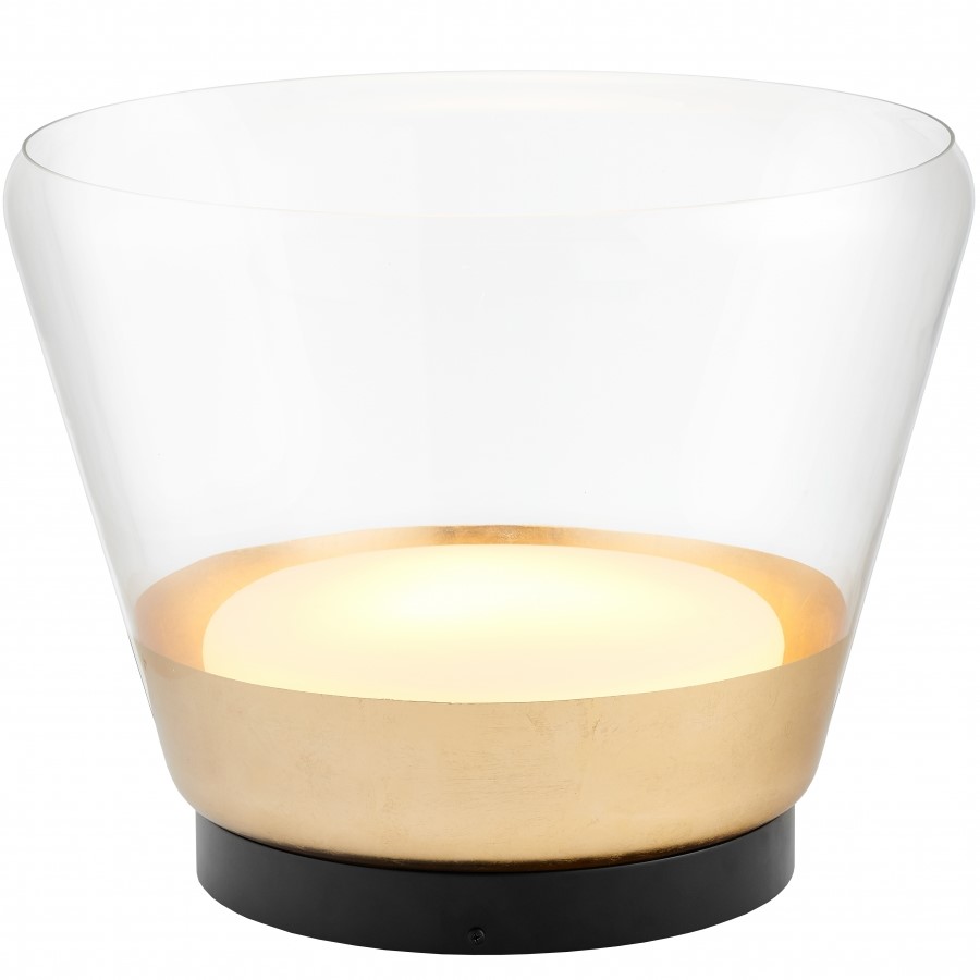 Lampa stołowa Spirit XL LED ∅47x38 cm transparentna-złota – obraz-1